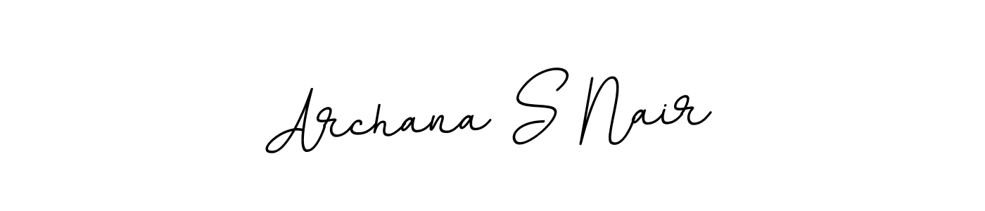 Use a signature maker to create a handwritten signature online. With this signature software, you can design (BallpointsItalic-DORy9) your own signature for name Archana S Nair. Archana S Nair signature style 11 images and pictures png