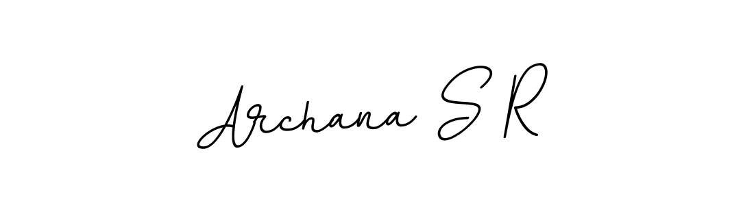 How to make Archana S R name signature. Use BallpointsItalic-DORy9 style for creating short signs online. This is the latest handwritten sign. Archana S R signature style 11 images and pictures png