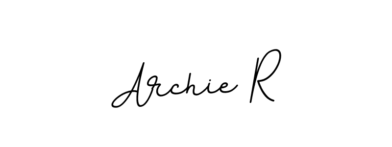 Create a beautiful signature design for name Archie R. With this signature (BallpointsItalic-DORy9) fonts, you can make a handwritten signature for free. Archie R signature style 11 images and pictures png