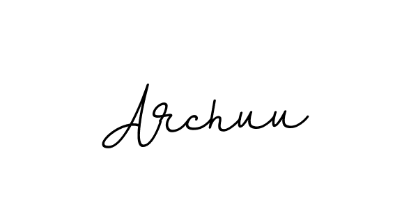 Use a signature maker to create a handwritten signature online. With this signature software, you can design (BallpointsItalic-DORy9) your own signature for name Archuu. Archuu signature style 11 images and pictures png