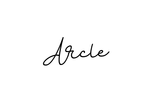 Design your own signature with our free online signature maker. With this signature software, you can create a handwritten (BallpointsItalic-DORy9) signature for name Arcle. Arcle signature style 11 images and pictures png