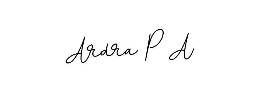 Ardra P A stylish signature style. Best Handwritten Sign (BallpointsItalic-DORy9) for my name. Handwritten Signature Collection Ideas for my name Ardra P A. Ardra P A signature style 11 images and pictures png