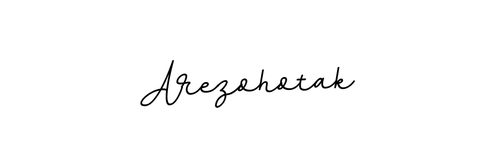 How to make Arezohotak name signature. Use BallpointsItalic-DORy9 style for creating short signs online. This is the latest handwritten sign. Arezohotak signature style 11 images and pictures png