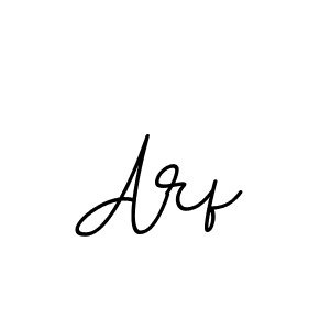 Use a signature maker to create a handwritten signature online. With this signature software, you can design (BallpointsItalic-DORy9) your own signature for name Arf. Arf signature style 11 images and pictures png