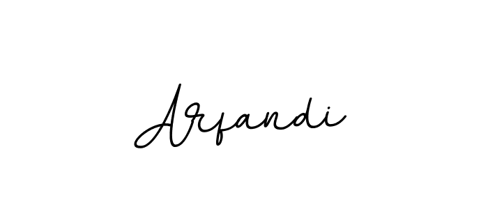 Use a signature maker to create a handwritten signature online. With this signature software, you can design (BallpointsItalic-DORy9) your own signature for name Arfandi. Arfandi signature style 11 images and pictures png