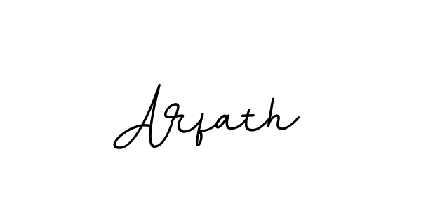 Design your own signature with our free online signature maker. With this signature software, you can create a handwritten (BallpointsItalic-DORy9) signature for name Arfath. Arfath signature style 11 images and pictures png