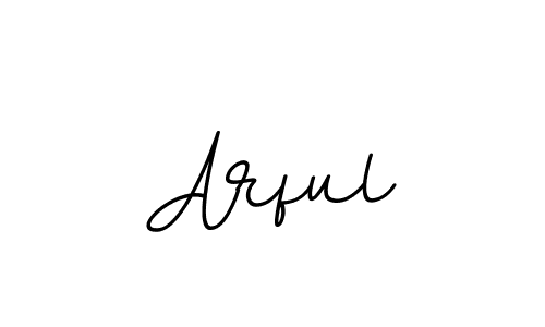 Design your own signature with our free online signature maker. With this signature software, you can create a handwritten (BallpointsItalic-DORy9) signature for name Arful. Arful signature style 11 images and pictures png