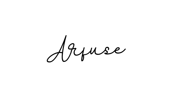 Use a signature maker to create a handwritten signature online. With this signature software, you can design (BallpointsItalic-DORy9) your own signature for name Arfuse. Arfuse signature style 11 images and pictures png
