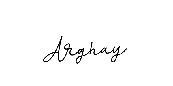 Use a signature maker to create a handwritten signature online. With this signature software, you can design (BallpointsItalic-DORy9) your own signature for name Arghay. Arghay signature style 11 images and pictures png