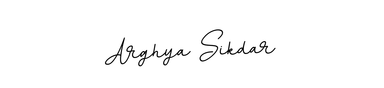 The best way (BallpointsItalic-DORy9) to make a short signature is to pick only two or three words in your name. The name Arghya Sikdar include a total of six letters. For converting this name. Arghya Sikdar signature style 11 images and pictures png