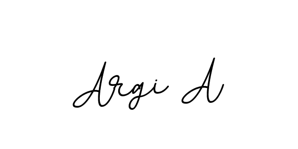 How to make Argi A name signature. Use BallpointsItalic-DORy9 style for creating short signs online. This is the latest handwritten sign. Argi A signature style 11 images and pictures png