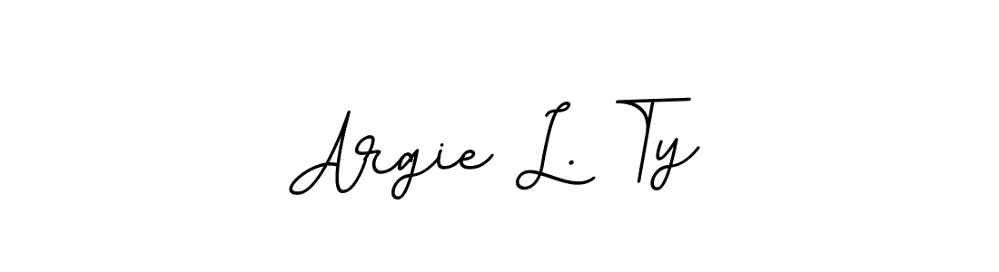 Argie L. Ty stylish signature style. Best Handwritten Sign (BallpointsItalic-DORy9) for my name. Handwritten Signature Collection Ideas for my name Argie L. Ty. Argie L. Ty signature style 11 images and pictures png