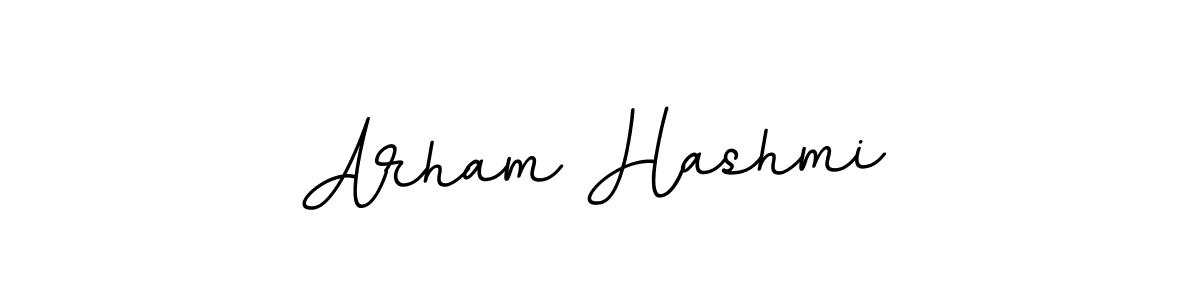 It looks lik you need a new signature style for name Arham Hashmi. Design unique handwritten (BallpointsItalic-DORy9) signature with our free signature maker in just a few clicks. Arham Hashmi signature style 11 images and pictures png