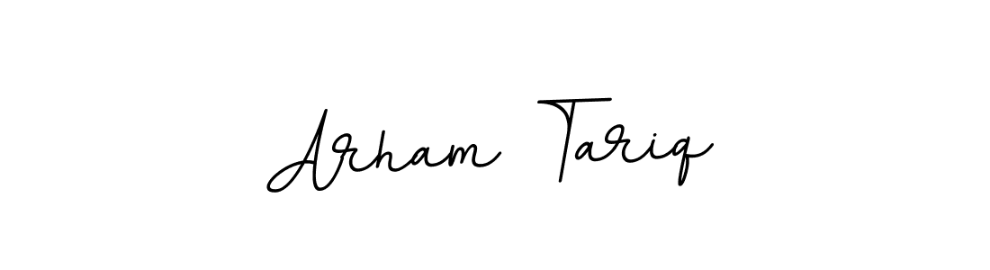 Create a beautiful signature design for name Arham Tariq. With this signature (BallpointsItalic-DORy9) fonts, you can make a handwritten signature for free. Arham Tariq signature style 11 images and pictures png