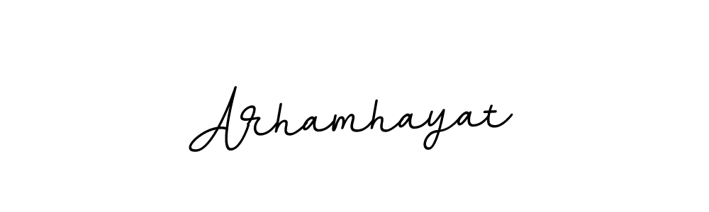 Design your own signature with our free online signature maker. With this signature software, you can create a handwritten (BallpointsItalic-DORy9) signature for name Arhamhayat. Arhamhayat signature style 11 images and pictures png