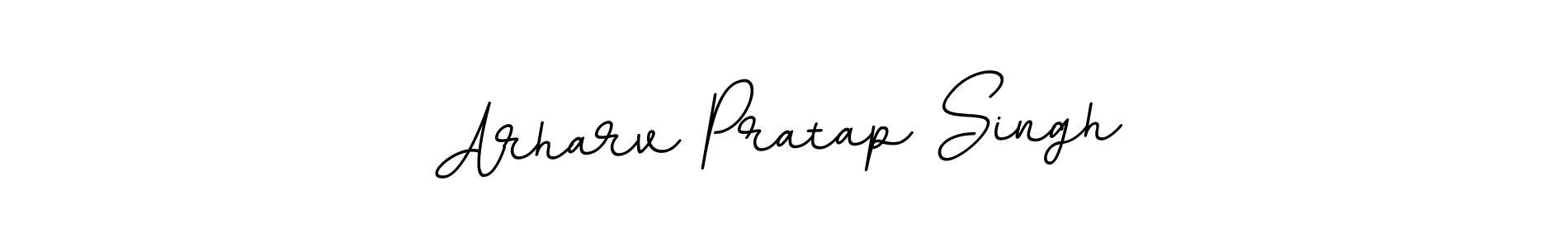 if you are searching for the best signature style for your name Arharv Pratap Singh. so please give up your signature search. here we have designed multiple signature styles  using BallpointsItalic-DORy9. Arharv Pratap Singh signature style 11 images and pictures png