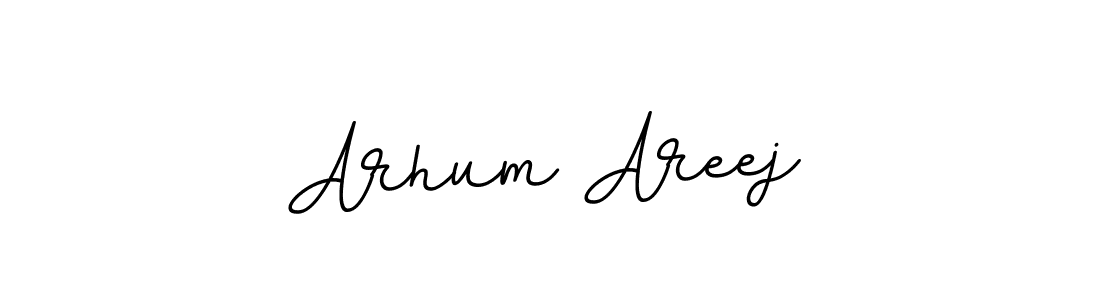 This is the best signature style for the Arhum Areej name. Also you like these signature font (BallpointsItalic-DORy9). Mix name signature. Arhum Areej signature style 11 images and pictures png