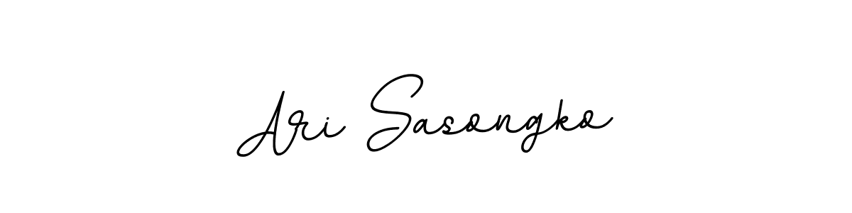 How to make Ari Sasongko name signature. Use BallpointsItalic-DORy9 style for creating short signs online. This is the latest handwritten sign. Ari Sasongko signature style 11 images and pictures png