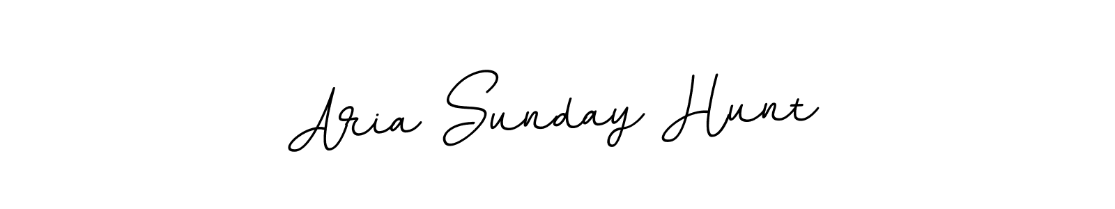 How to make Aria Sunday Hunt name signature. Use BallpointsItalic-DORy9 style for creating short signs online. This is the latest handwritten sign. Aria Sunday Hunt signature style 11 images and pictures png