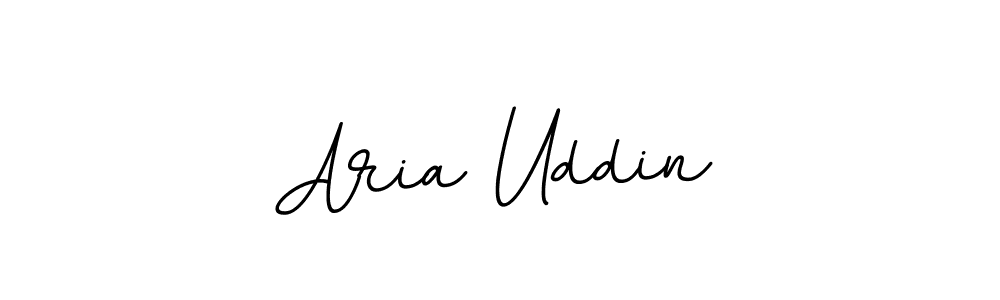 How to make Aria Uddin name signature. Use BallpointsItalic-DORy9 style for creating short signs online. This is the latest handwritten sign. Aria Uddin signature style 11 images and pictures png