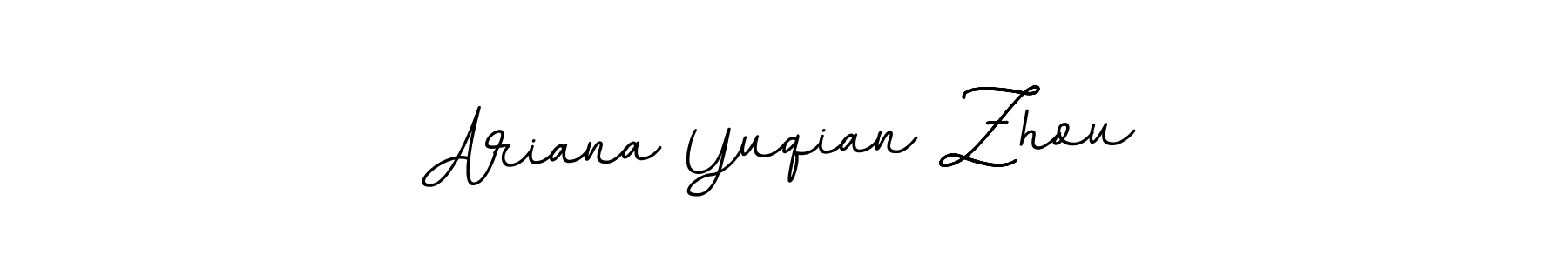 How to make Ariana Yuqian Zhou name signature. Use BallpointsItalic-DORy9 style for creating short signs online. This is the latest handwritten sign. Ariana Yuqian Zhou signature style 11 images and pictures png
