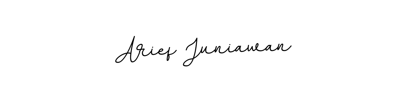 BallpointsItalic-DORy9 is a professional signature style that is perfect for those who want to add a touch of class to their signature. It is also a great choice for those who want to make their signature more unique. Get Arief Juniawan name to fancy signature for free. Arief Juniawan signature style 11 images and pictures png