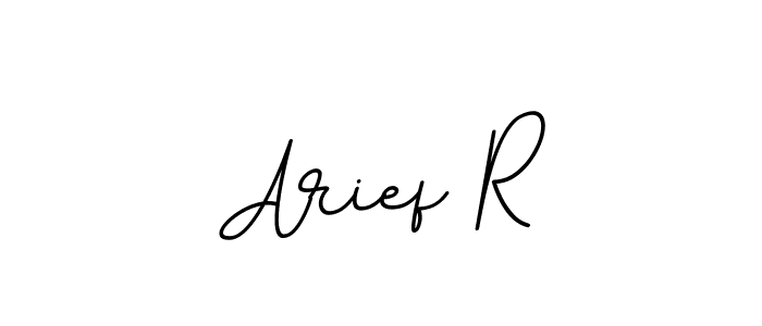 The best way (BallpointsItalic-DORy9) to make a short signature is to pick only two or three words in your name. The name Arief R include a total of six letters. For converting this name. Arief R signature style 11 images and pictures png