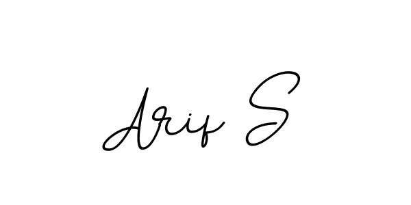 How to make Arif S name signature. Use BallpointsItalic-DORy9 style for creating short signs online. This is the latest handwritten sign. Arif S signature style 11 images and pictures png