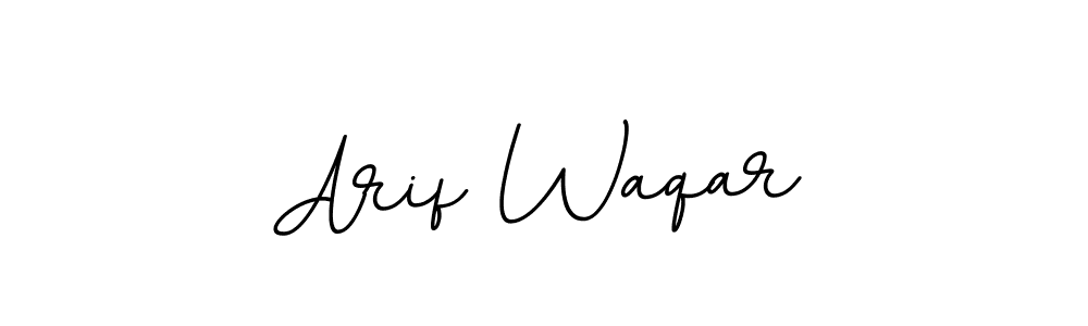 Create a beautiful signature design for name Arif Waqar. With this signature (BallpointsItalic-DORy9) fonts, you can make a handwritten signature for free. Arif Waqar signature style 11 images and pictures png