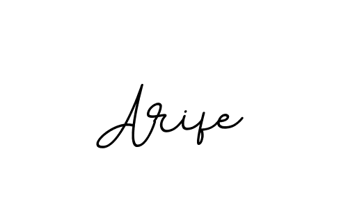 Create a beautiful signature design for name Arife. With this signature (BallpointsItalic-DORy9) fonts, you can make a handwritten signature for free. Arife signature style 11 images and pictures png