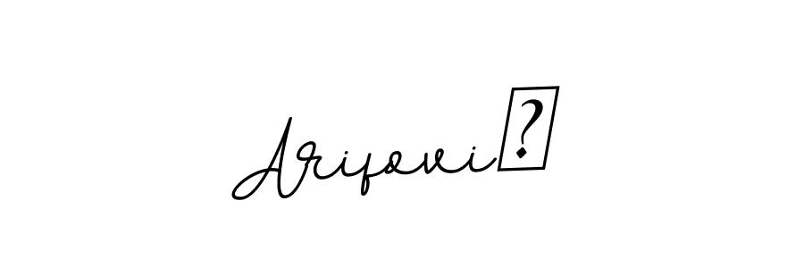 Design your own signature with our free online signature maker. With this signature software, you can create a handwritten (BallpointsItalic-DORy9) signature for name Arifović. Arifović signature style 11 images and pictures png