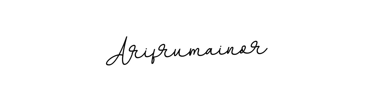 Use a signature maker to create a handwritten signature online. With this signature software, you can design (BallpointsItalic-DORy9) your own signature for name Arifrumainor. Arifrumainor signature style 11 images and pictures png