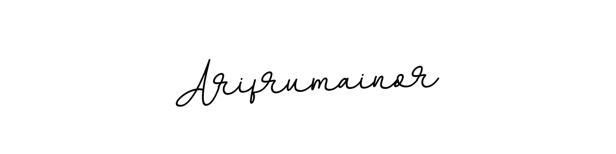 Use a signature maker to create a handwritten signature online. With this signature software, you can design (BallpointsItalic-DORy9) your own signature for name Arifrumainor. Arifrumainor signature style 11 images and pictures png