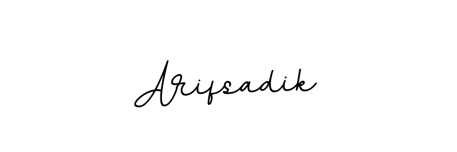 Design your own signature with our free online signature maker. With this signature software, you can create a handwritten (BallpointsItalic-DORy9) signature for name Arifsadik. Arifsadik signature style 11 images and pictures png