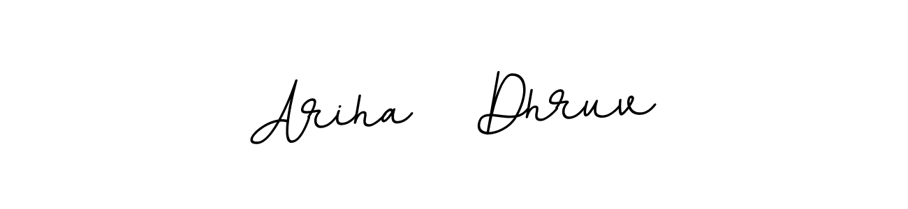 Use a signature maker to create a handwritten signature online. With this signature software, you can design (BallpointsItalic-DORy9) your own signature for name Ariha   Dhruv. Ariha   Dhruv signature style 11 images and pictures png