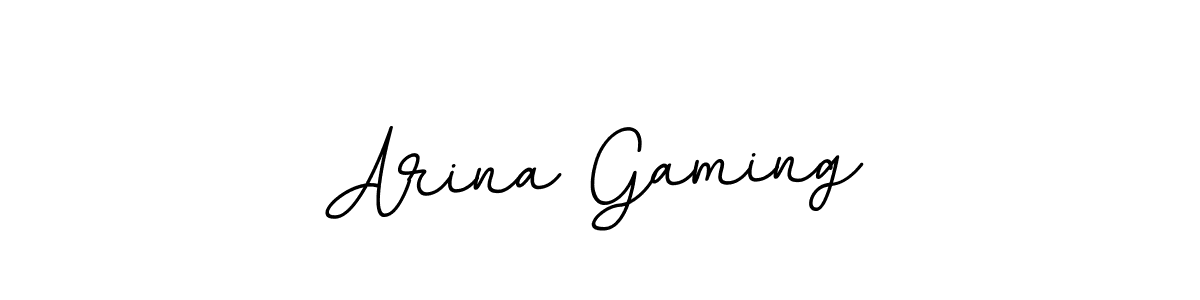 Create a beautiful signature design for name Arina Gaming. With this signature (BallpointsItalic-DORy9) fonts, you can make a handwritten signature for free. Arina Gaming signature style 11 images and pictures png