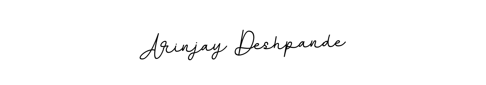 The best way (BallpointsItalic-DORy9) to make a short signature is to pick only two or three words in your name. The name Arinjay Deshpande include a total of six letters. For converting this name. Arinjay Deshpande signature style 11 images and pictures png