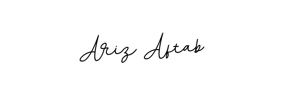 How to make Ariz Aftab name signature. Use BallpointsItalic-DORy9 style for creating short signs online. This is the latest handwritten sign. Ariz Aftab signature style 11 images and pictures png