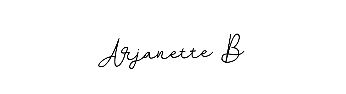 Create a beautiful signature design for name Arjanette B. With this signature (BallpointsItalic-DORy9) fonts, you can make a handwritten signature for free. Arjanette B signature style 11 images and pictures png