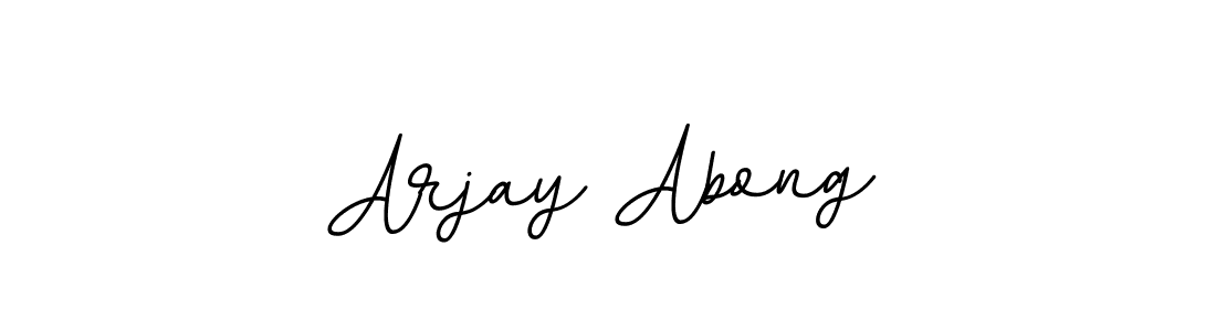 How to make Arjay Abong name signature. Use BallpointsItalic-DORy9 style for creating short signs online. This is the latest handwritten sign. Arjay Abong signature style 11 images and pictures png