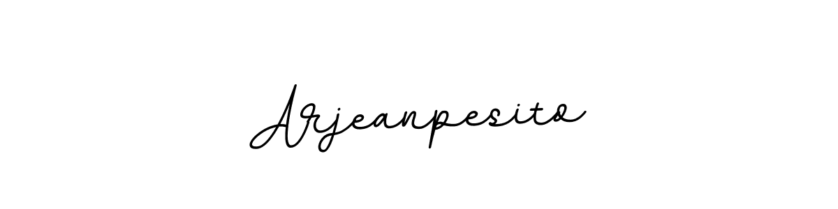 The best way (BallpointsItalic-DORy9) to make a short signature is to pick only two or three words in your name. The name Arjeanpesito include a total of six letters. For converting this name. Arjeanpesito signature style 11 images and pictures png