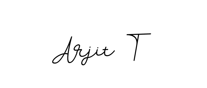 Create a beautiful signature design for name Arjit T. With this signature (BallpointsItalic-DORy9) fonts, you can make a handwritten signature for free. Arjit T signature style 11 images and pictures png