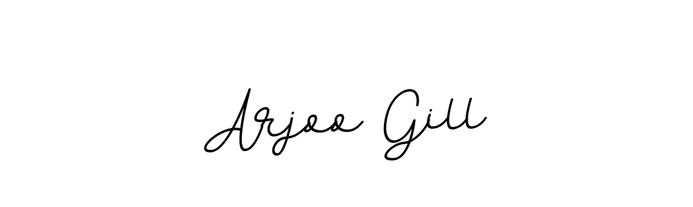 How to make Arjoo Gill name signature. Use BallpointsItalic-DORy9 style for creating short signs online. This is the latest handwritten sign. Arjoo Gill signature style 11 images and pictures png