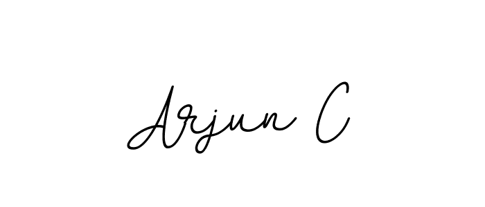 Use a signature maker to create a handwritten signature online. With this signature software, you can design (BallpointsItalic-DORy9) your own signature for name Arjun C. Arjun C signature style 11 images and pictures png
