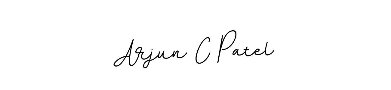 This is the best signature style for the Arjun C Patel name. Also you like these signature font (BallpointsItalic-DORy9). Mix name signature. Arjun C Patel signature style 11 images and pictures png