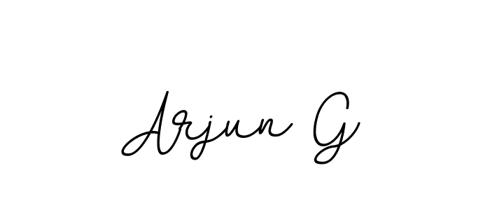 The best way (BallpointsItalic-DORy9) to make a short signature is to pick only two or three words in your name. The name Arjun G include a total of six letters. For converting this name. Arjun G signature style 11 images and pictures png