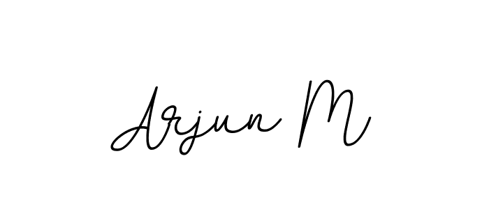 You should practise on your own different ways (BallpointsItalic-DORy9) to write your name (Arjun M) in signature. don't let someone else do it for you. Arjun M signature style 11 images and pictures png