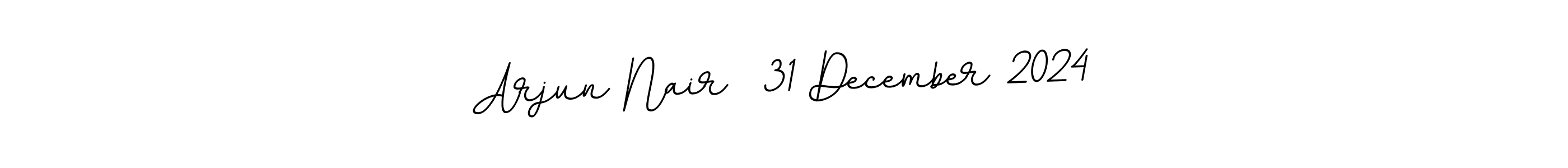 This is the best signature style for the Arjun Nair  31 December 2024 name. Also you like these signature font (BallpointsItalic-DORy9). Mix name signature. Arjun Nair  31 December 2024 signature style 11 images and pictures png