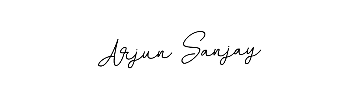 Use a signature maker to create a handwritten signature online. With this signature software, you can design (BallpointsItalic-DORy9) your own signature for name Arjun Sanjay. Arjun Sanjay signature style 11 images and pictures png