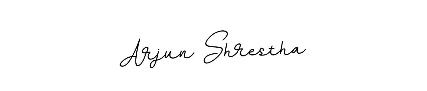 How to make Arjun Shrestha name signature. Use BallpointsItalic-DORy9 style for creating short signs online. This is the latest handwritten sign. Arjun Shrestha signature style 11 images and pictures png